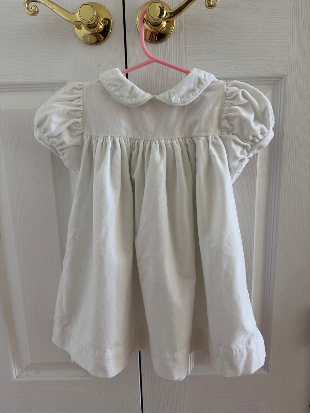 The Beaufort Bonnet Company White Cotton Peter Pan Collar Dress
